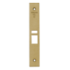 Schlage 09-663 latch x auxiliary latch armor front in 609 antique brass finish