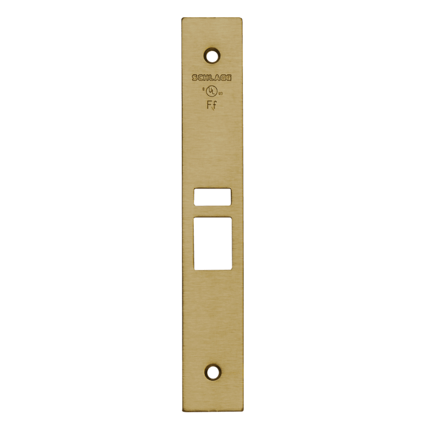 Schlage 09-663 latch x auxiliary latch armor front in 609 antique brass finish