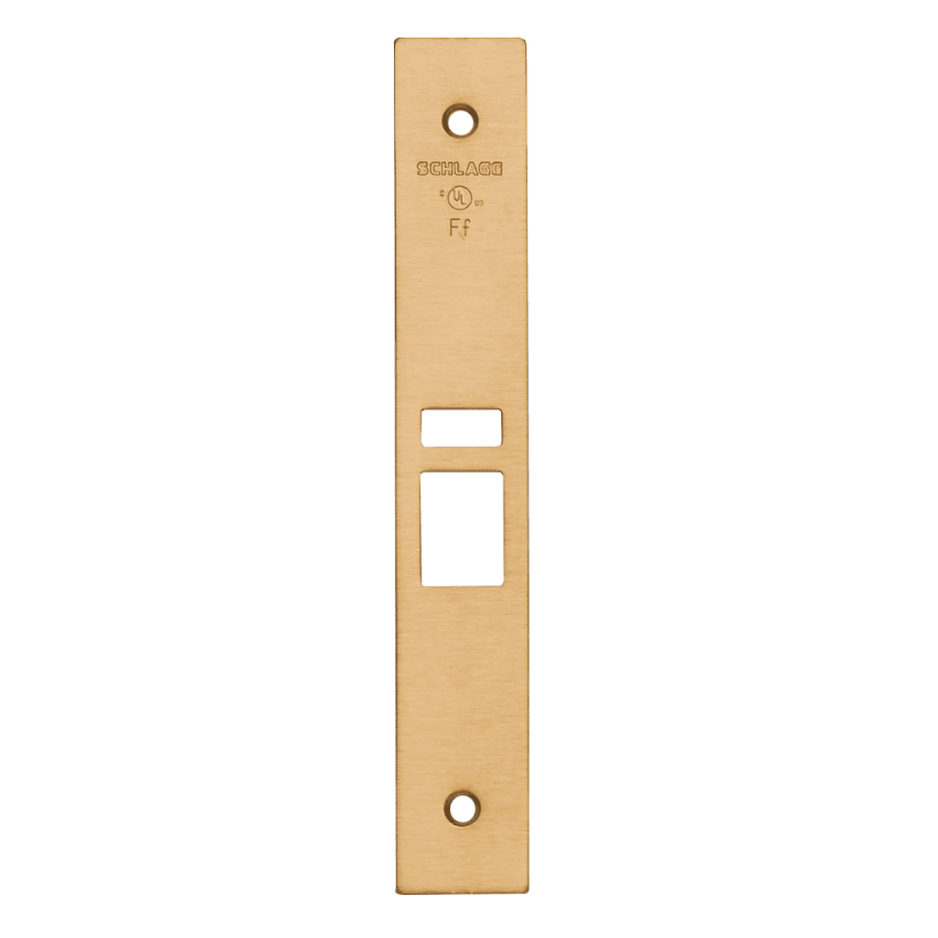 Schlage 09-663 latch x auxiliary latch armor front in 612 satin bronze finish
