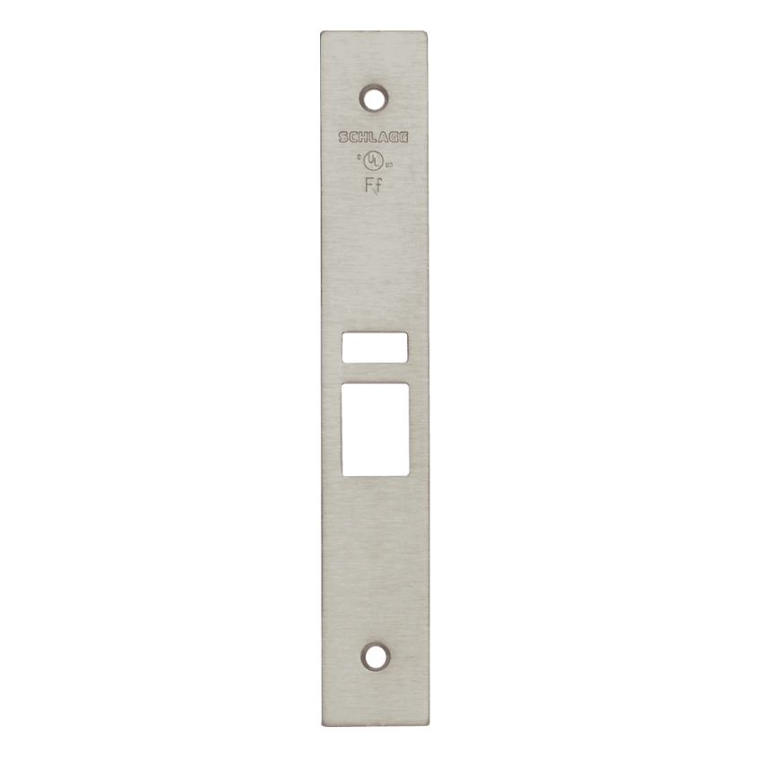 Schlage 09-663 latch x auxiliary latch armor front in 619 satin nickel finish