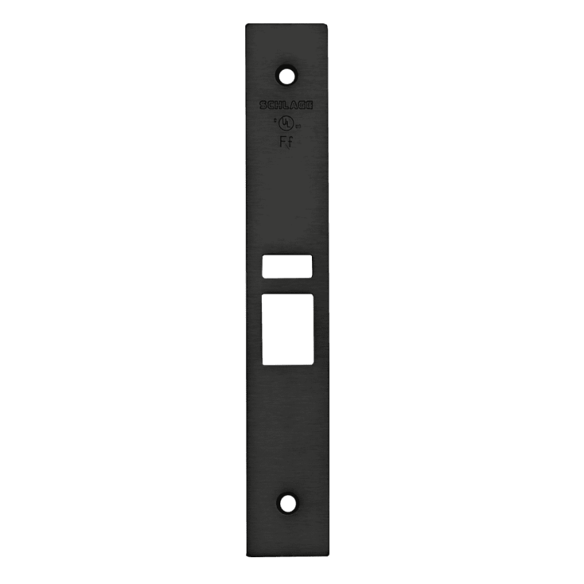 Schlage 09-663 latch x auxiliary latch armor front in 622 matte black finish