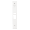 Schlage 09-663 latch x auxiliary latch armor front in 629 bright stainless steel finish