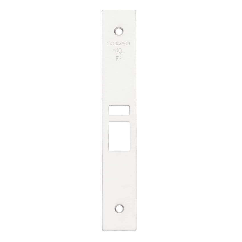 Schlage 09-663 latch x auxiliary latch armor front in 629 bright stainless steel finish