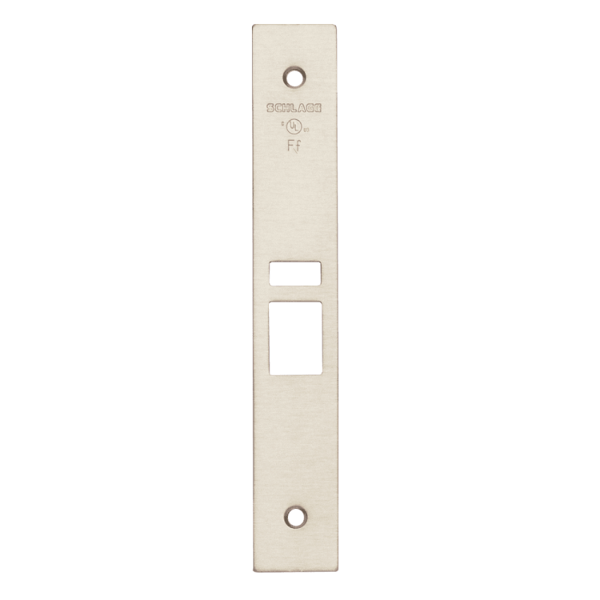 Schlage 09-663 latch x auxiliary latch armor front in 630 satin stainless steel finish