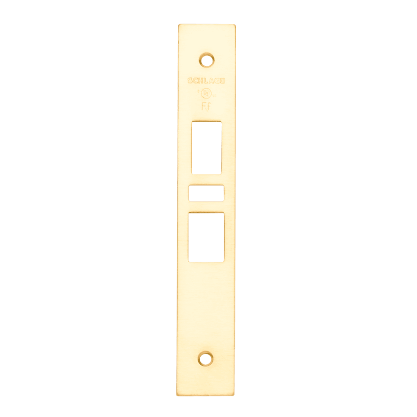 Schlage 09-666 armor front in 605 bright brass finish