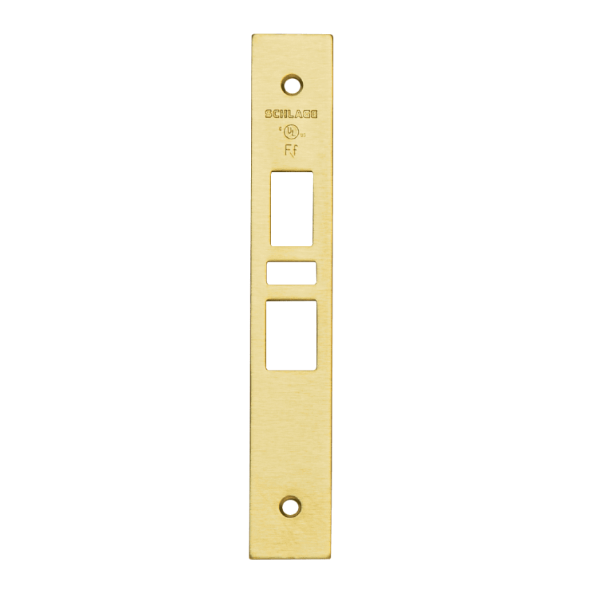 Schlage 09-666 armor front in 606 satin brass finish