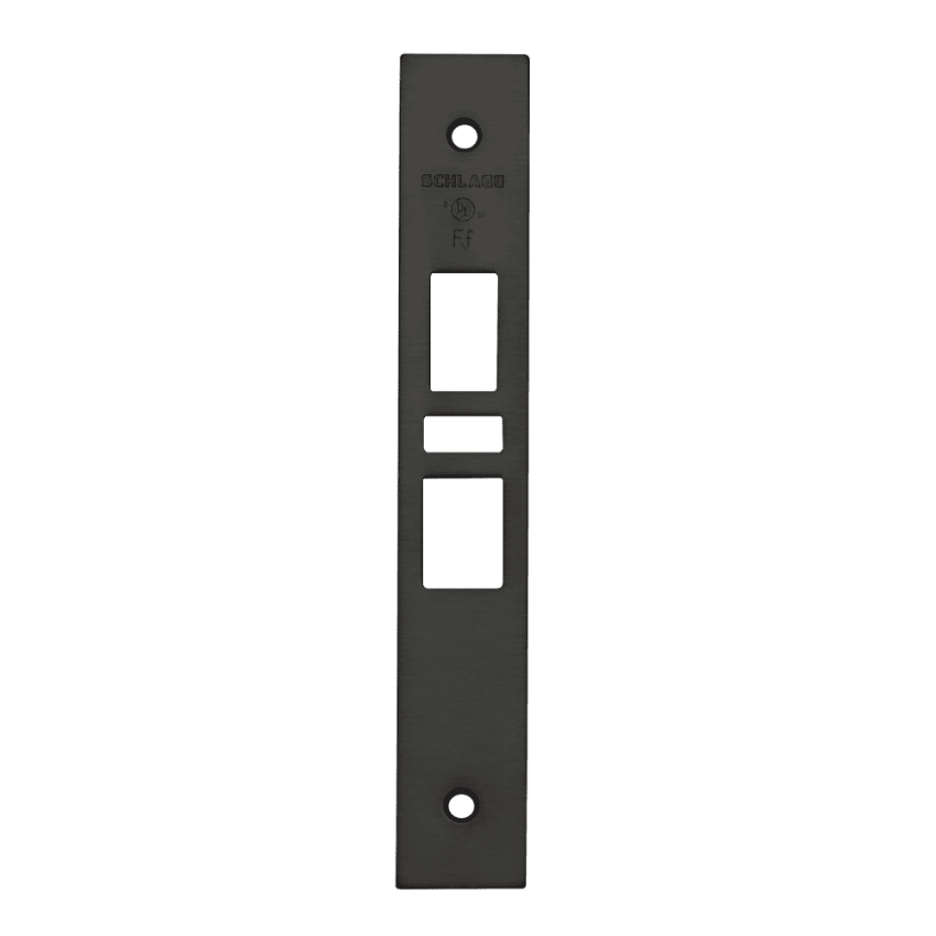Schlage 09-666 armor front in 622 matte black finish