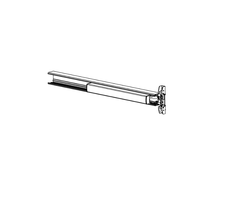 Detex 105500-162 S&R CVR centercase and pushpad assembly RHR