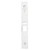Schlage 09-669 latch and auxiliary latch armor front in Satin Chrome finish