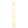 Schlage 09-669 latch and auxiliary latch armor front in Bright Brass finish