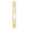 Schlage 09-669 latch and auxiliary latch armor front in Satin Brass finish
