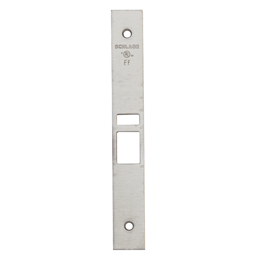 Schlage 09-669 latch and auxiliary latch armor front in Satin Nickel finish