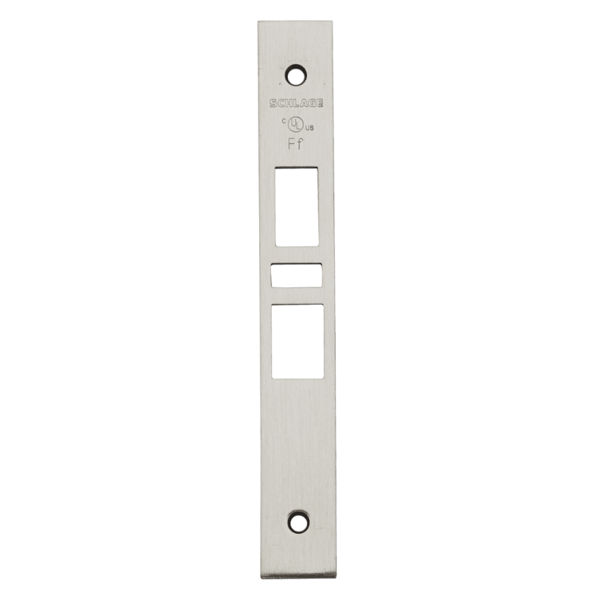 Schlage 09-672 latch auxiliary latch deadbolt armor front in 626 satin chrome finish