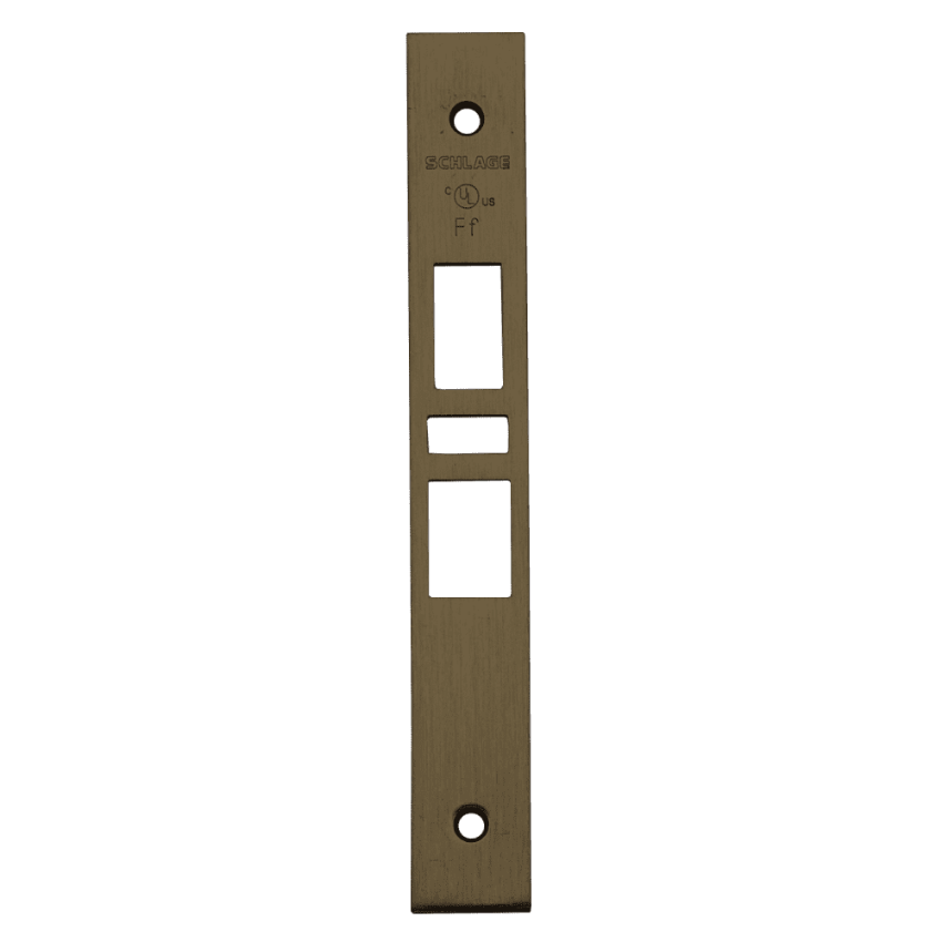 Schlage 09-672 latch auxiliary latch deadbolt armor front in 643E aged bronze finish