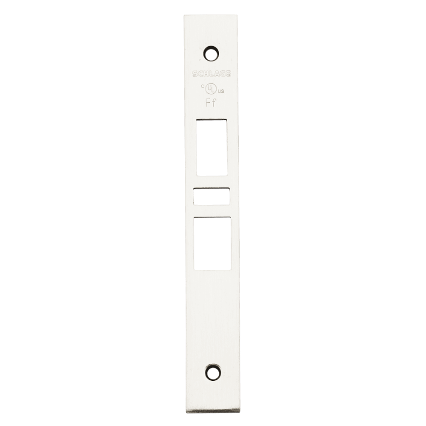 Schlage 09-672 latch auxiliary latch deadbolt armor front in 625 bright chrome finish