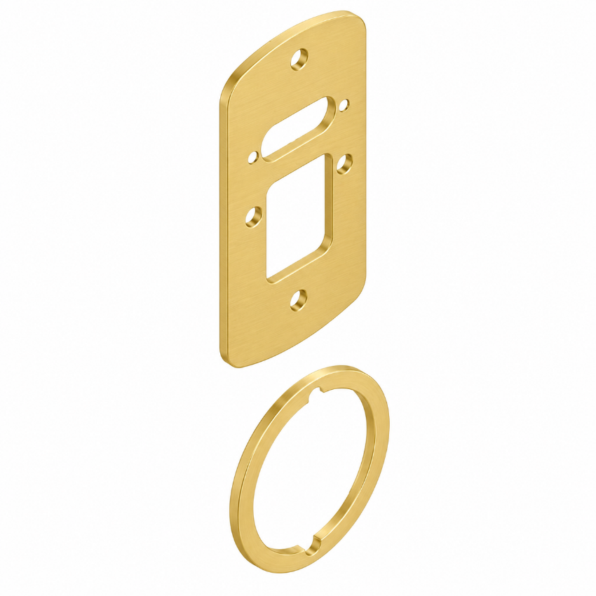 Schlage 23599368 interior shim plate and spring cage spacer in 606 satin brass finish