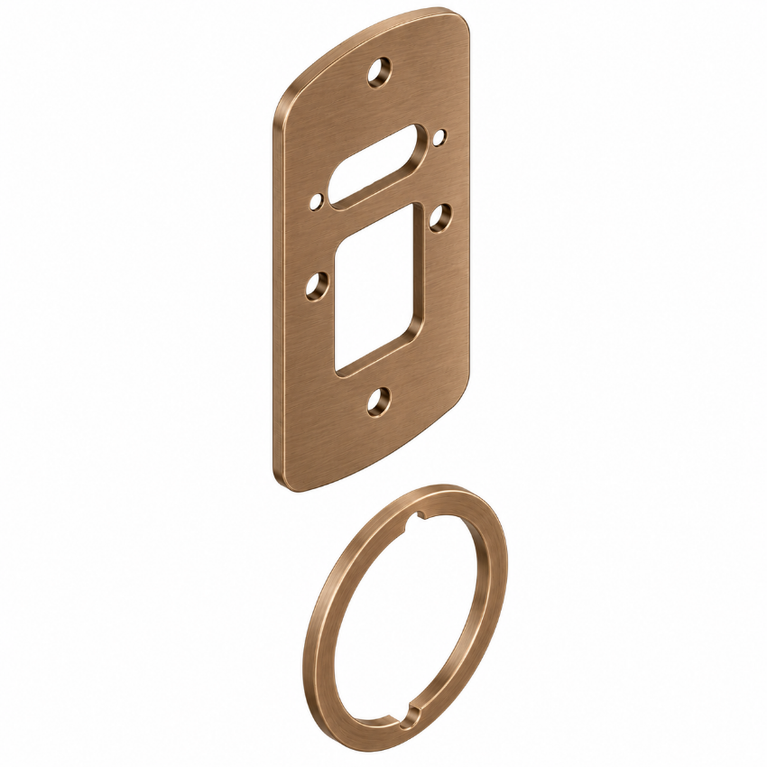 Schlage 23599368 interior shim plate and spring cage spacer in 612 satin bronze finish
