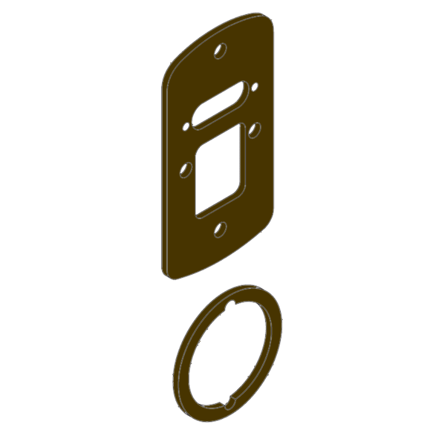 Schlage 23599368 interior shim plate and spring cage spacer in 643E aged bronze finish