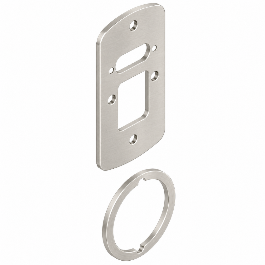 Schlage 23599368 interior shim plate and spring cage spacer in 619 satin nickel finish