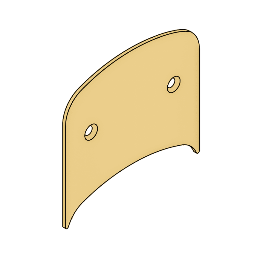 Schlage 23760283 decorative plate in 605 Bright Brass finish