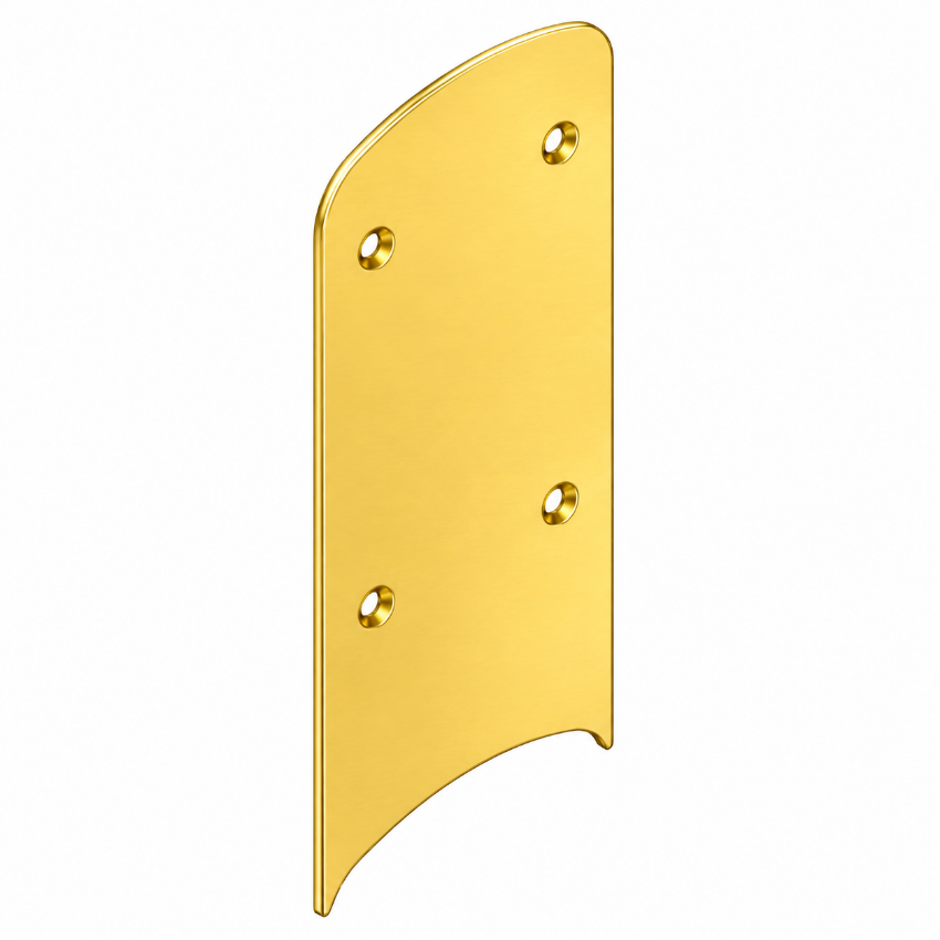 Schlage 23760317 6.6-inch decorative plate in 605 Bright Brass finish