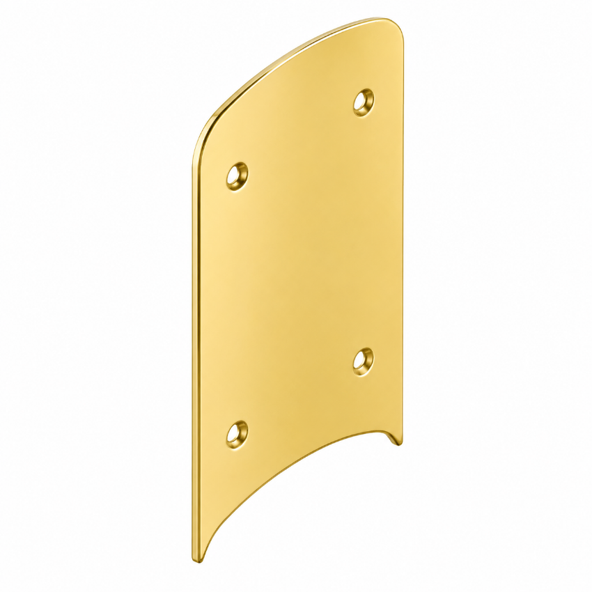 Schlage 23760325 6.6-inch decorative plate in 605 Bright Brass finish