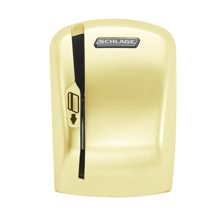 Schlage MS magnetic stripe swipe reader module in 605 bright brass finish