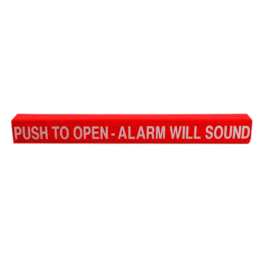 Detex 105417-2 48-inch red pushpad wrap with English text