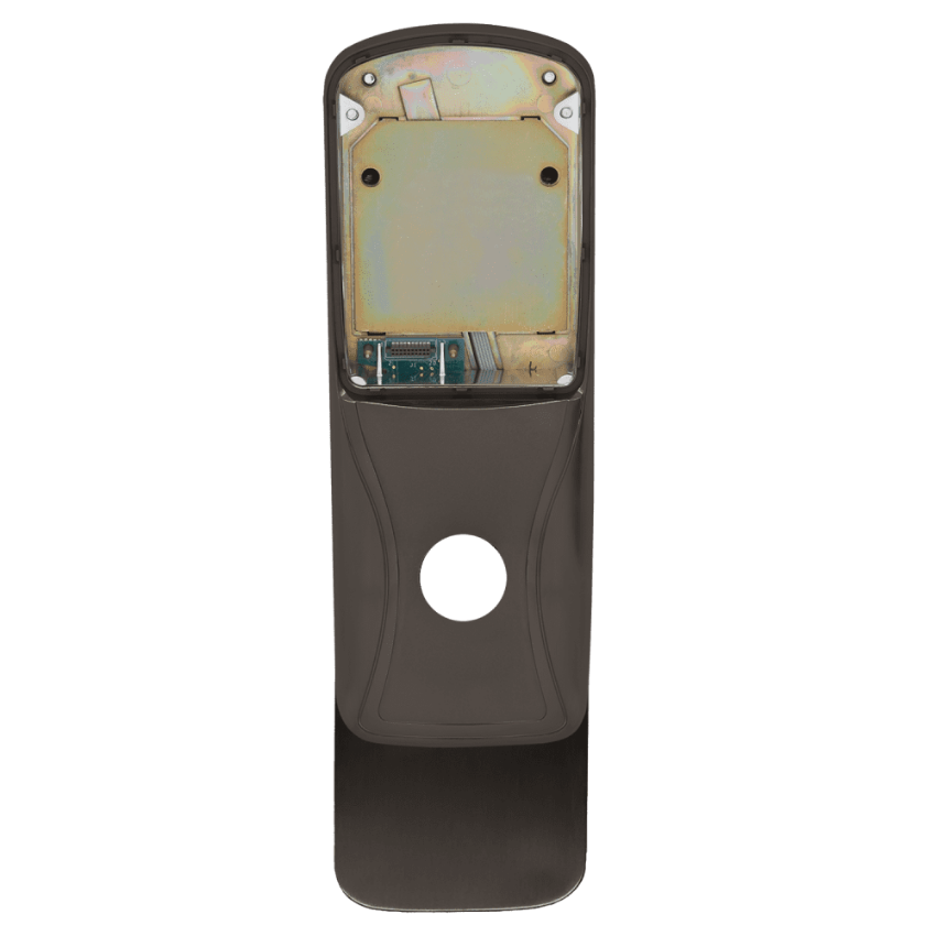 Schlage 47258398 993 exit exterior escutcheon in 643E Aged Bronze finish