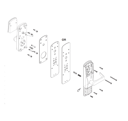 Schlage 46929178 mortise door thickness kit