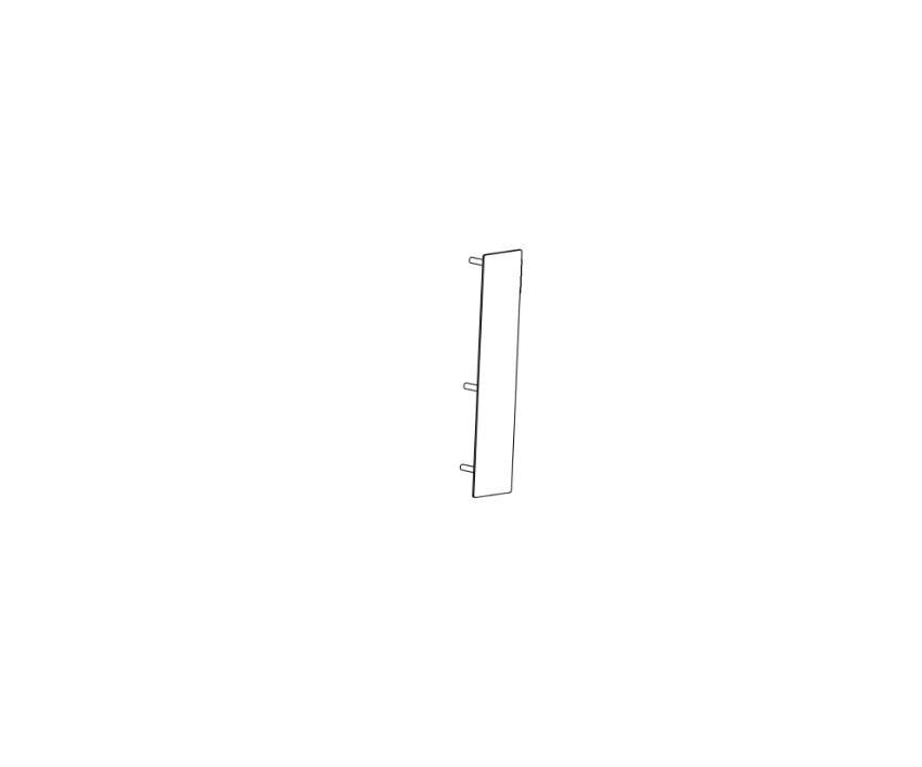 Detex 102228-9 narrow trim pull plate BP2 01CN