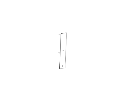 Detex 102227-9 Narrow Trim Pull Plate for 02CN Trim BP2