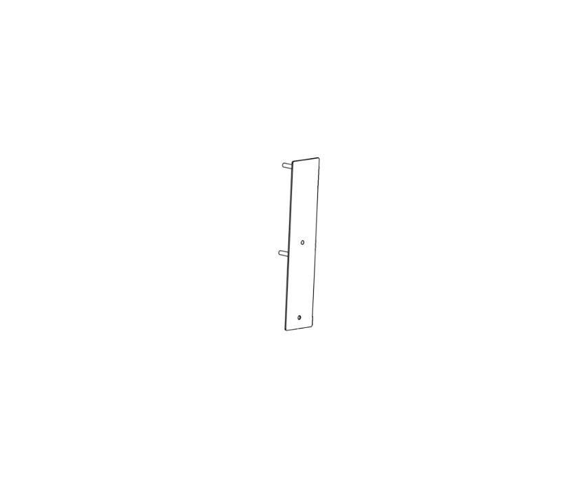 Detex 102227-9 Narrow Trim Pull Plate for 02CN Trim BP2