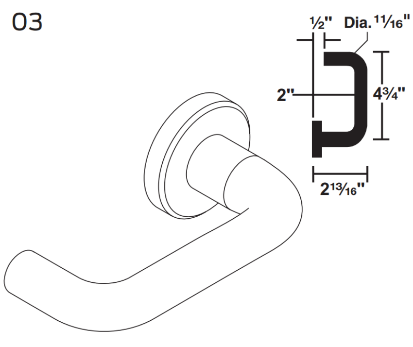 Picture of 09-402 03 Inside Lever For L Series