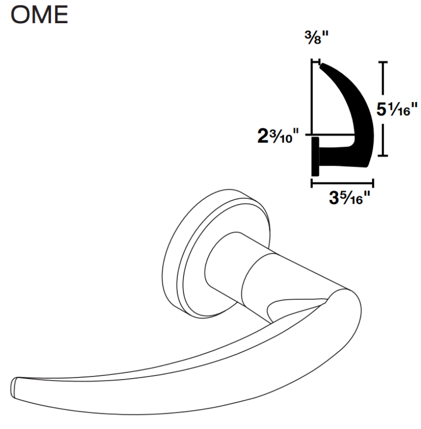 Picture of 09-402 OME Inside Lever For L Series