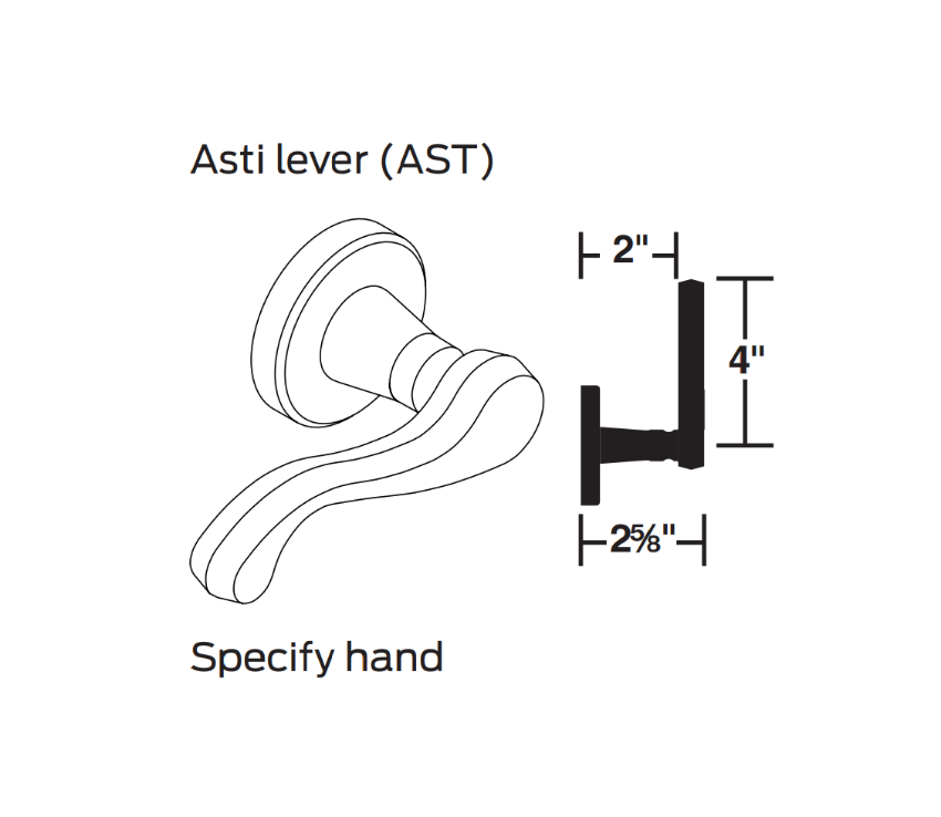 Picture of 09-402 AST Inside Lever For L Series