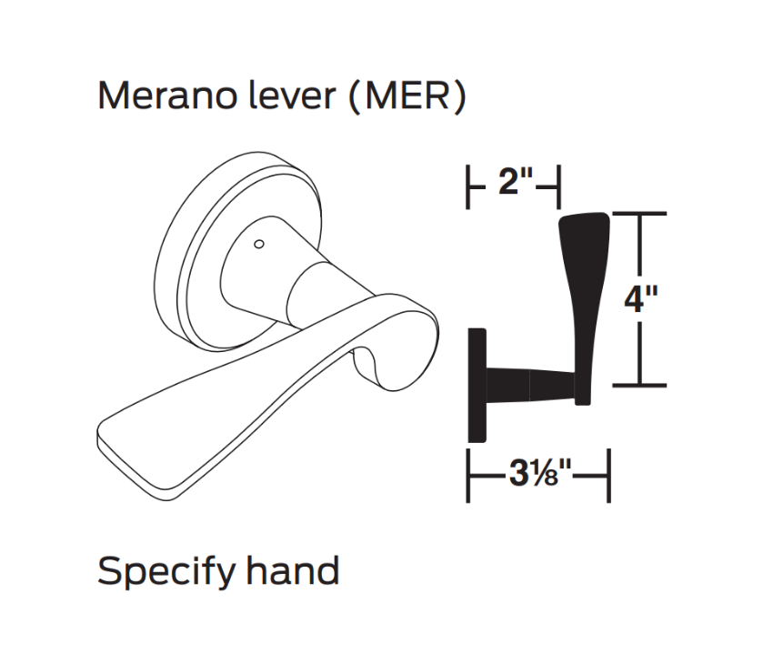 Picture of 09-402 MER Inside Lever For L Series