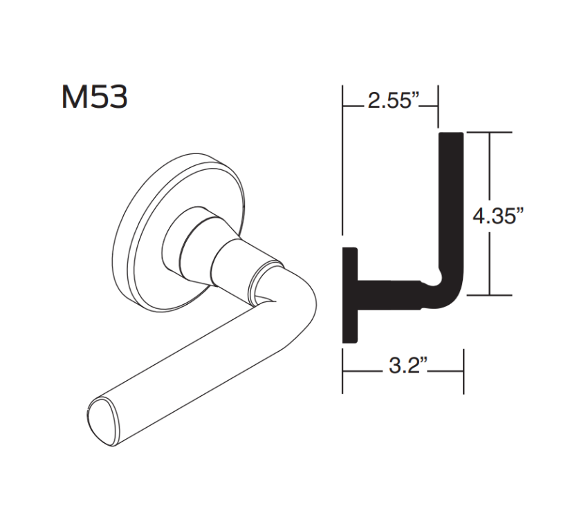 Picture of 09-402 M53 Inside Lever For L Series
