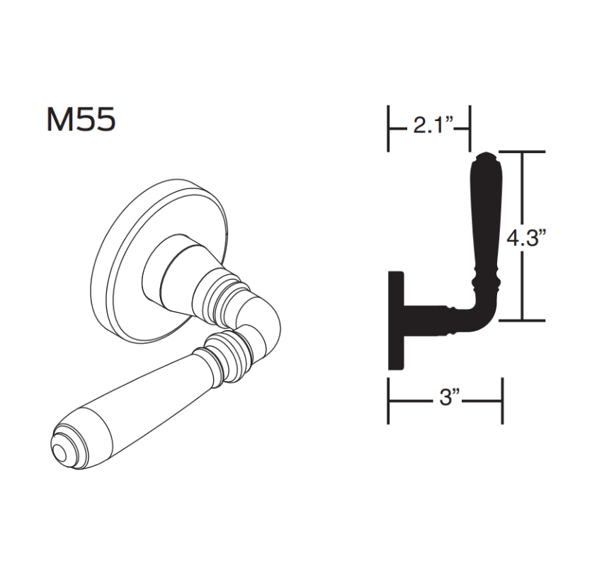 Picture of 09-402 M55 Inside Lever For L Series