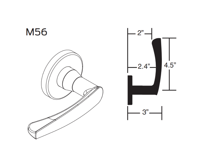 Picture of 09-402 M56 Inside Lever For L Series