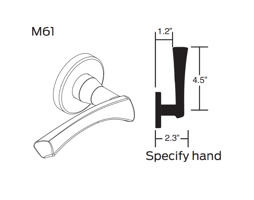 Picture of 09-402 M61 Inside Lever For L Series