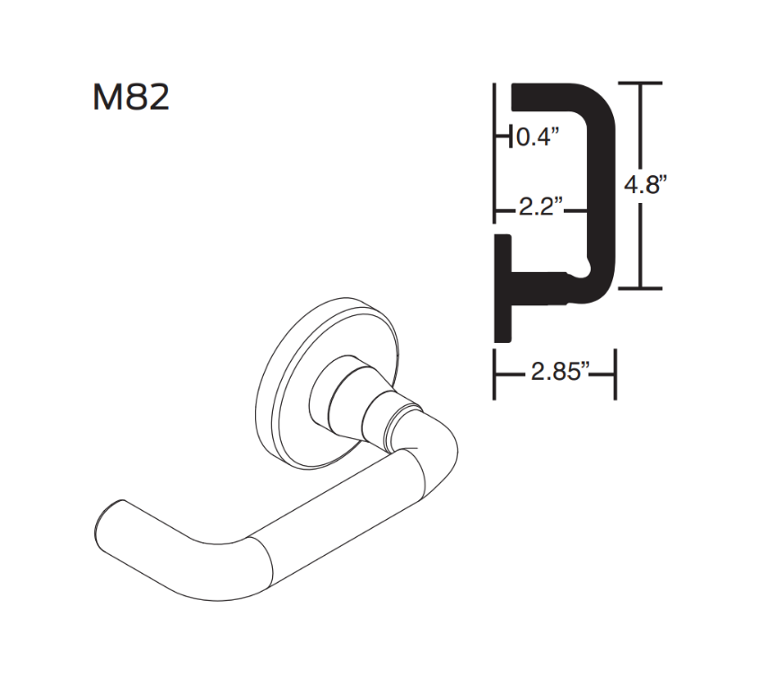 Picture of 09-402 M84 Inside Lever For L Series