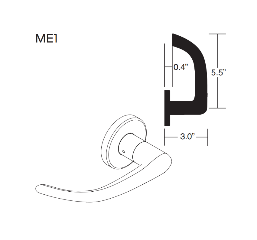 Picture of 09-402 ME1 Inside Lever For L Series