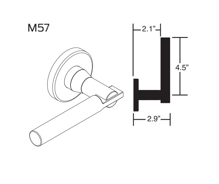 Picture of 09-402 M57 Inside Lever For L Series