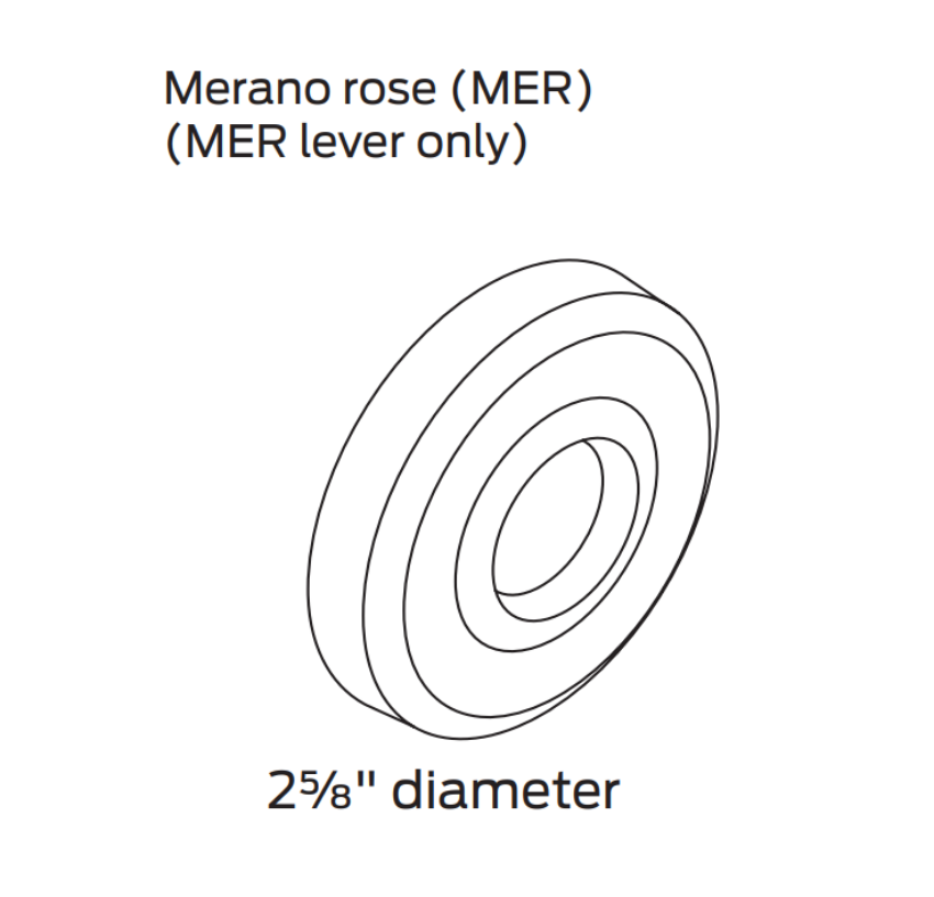 Picture of 09-403 MER Rose for L Series Inside Lever