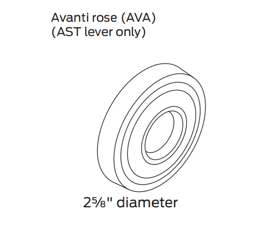 Picture of 09-403 AVA Rose for L Series Inside Lever
