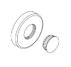 Schlage 09-508 A Blank Rose for L Series Outside Lever
