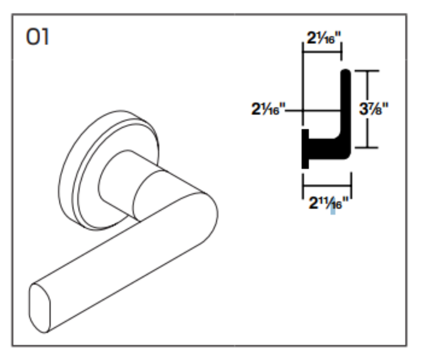 Picture of 09-506 01 Outside Lever Assembly For L Series