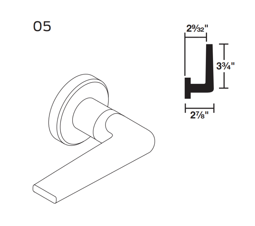 Picture of 09-506 05 Outside Lever Assembly For L Series