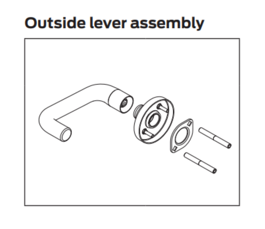 Picture of 09-506 05 Outside Lever Assembly For L Series